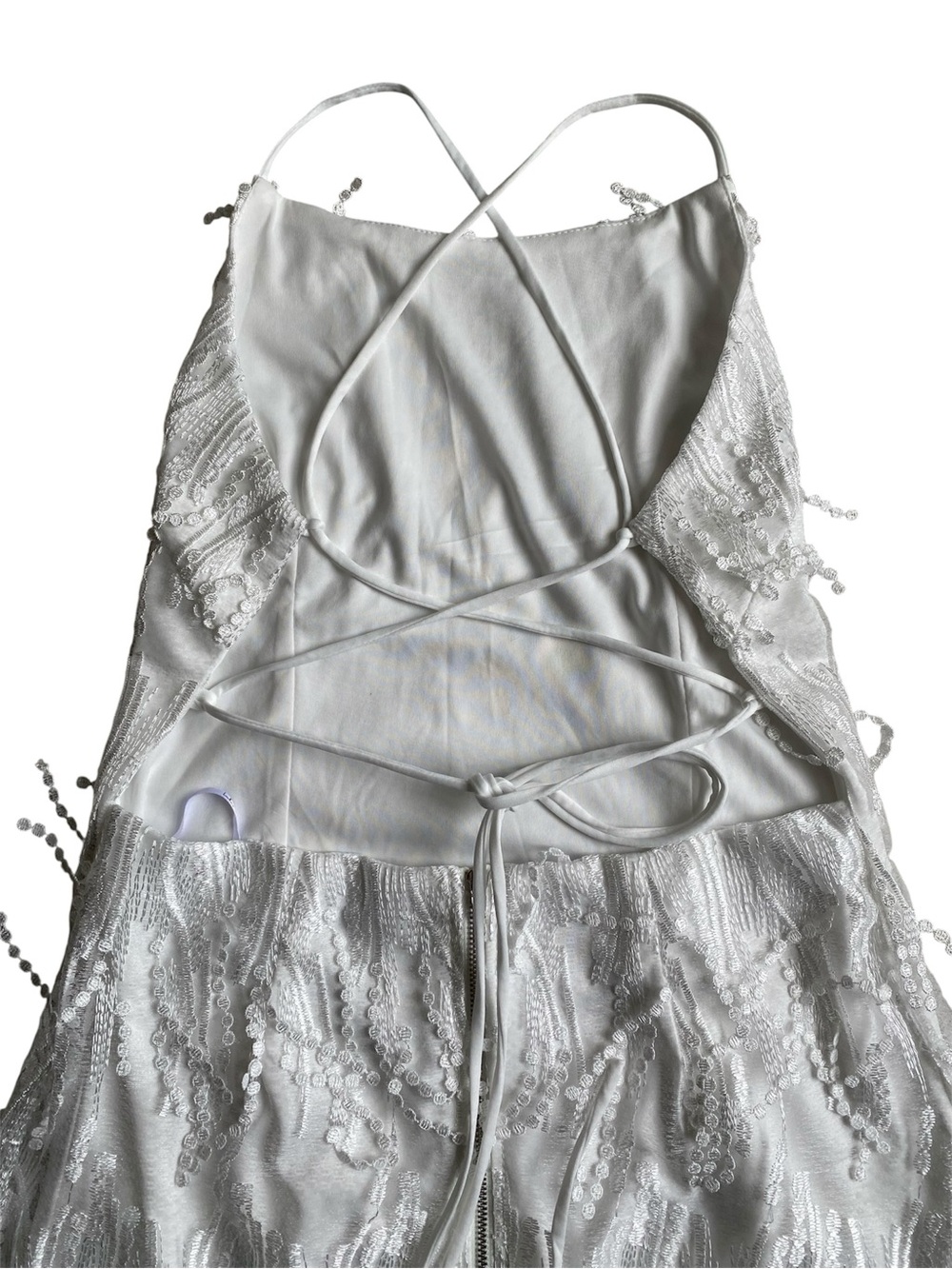 Lulu's Women’s Finge Lace Up Mini Dress Size L - Picture 10 of 15